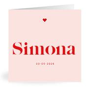 Geboortekaartje naam Simona m3