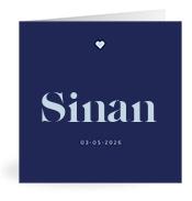 Geboortekaartje naam Sinan j3