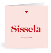 Geboortekaartje naam Sissela m3
