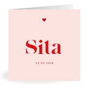 Geboortekaartje naam Sita m3