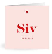 Geboortekaartje naam Siv m3