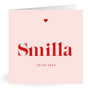 Geboortekaartje naam Smilla m3