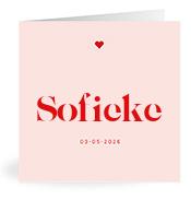 Geboortekaartje naam Sofieke m3