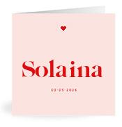 Geboortekaartje naam Solaina m3