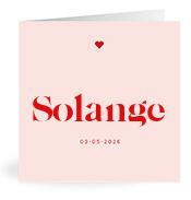 Geboortekaartje naam Solange m3