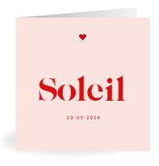 Geboortekaartje naam Soleil m3