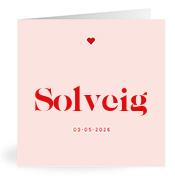 Geboortekaartje naam Solveig m3