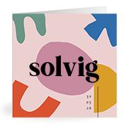 Geboortekaartje naam Solvig m2
