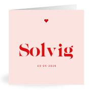 Geboortekaartje naam Solvig m3