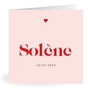 Geboortekaartje naam Solène m3