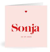 Geboortekaartje naam Sonja m3