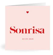 Geboortekaartje naam Sonrisa m3