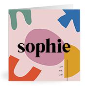 Geboortekaartje naam Sophie m2