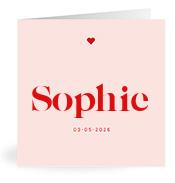 Geboortekaartje naam Sophie m3