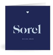 Geboortekaartje naam Sorel j3
