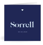 Geboortekaartje naam Sorrell j3