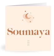 Geboortekaartje naam Soumaya m1