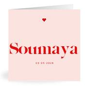 Geboortekaartje naam Soumaya m3
