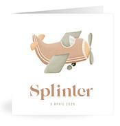 Geboortekaartje naam Splinter j1