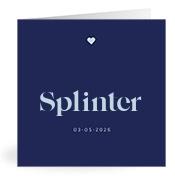 Geboortekaartje naam Splinter j3