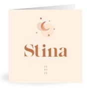 Geboortekaartje naam Stina m1