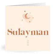 Geboortekaartje naam Sulayman m1
