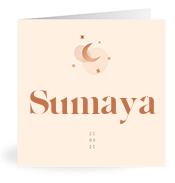 Geboortekaartje naam Sumaya m1