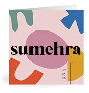 Geboortekaartje naam Sumehra m2