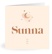 Geboortekaartje naam Sunna m1