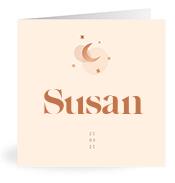 Geboortekaartje naam Susan m1