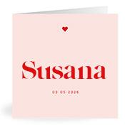 Geboortekaartje naam Susana m3