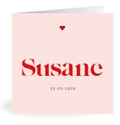 Geboortekaartje naam Susane m3