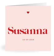 Geboortekaartje naam Susanna m3