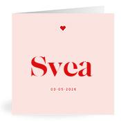 Geboortekaartje naam Svea m3