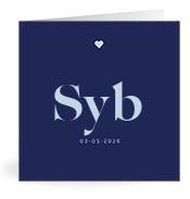 Geboortekaartje naam Syb j3