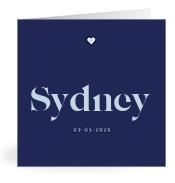 Geboortekaartje naam Sydney j3