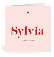 Geboortekaartje naam Sylvia m3