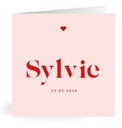 Geboortekaartje naam Sylvie m3