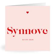 Geboortekaartje naam Synnove m3