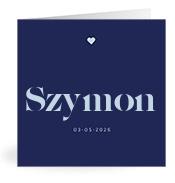 Geboortekaartje naam Szymon j3