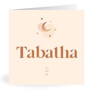 Geboortekaartje naam Tabatha m1