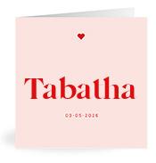 Geboortekaartje naam Tabatha m3