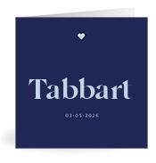 Geboortekaartje naam Tabbart j3