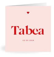Geboortekaartje naam Tabea m3