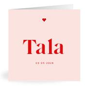 Geboortekaartje naam Tala m3