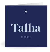 Geboortekaartje naam Talha j3