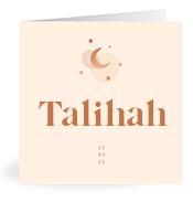 Geboortekaartje naam Talihah m1