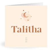 Geboortekaartje naam Talitha m1
