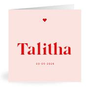 Geboortekaartje naam Talitha m3