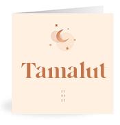 Geboortekaartje naam Tamalut m1